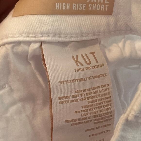 Kut From the Kloth High Rise Denim Shorts White size 12 - Picture 7 of 8